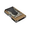 Grid Wallet Gold Aluminum Wallet with Money Clip ALUGLD-CLIP